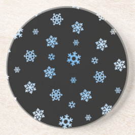 Posavasos Copos de nieve (azul y blanco)