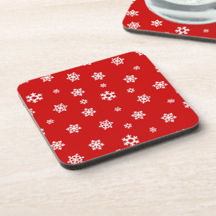 Posavasos Copos de nieve (blanco) [patrón de Navidades]