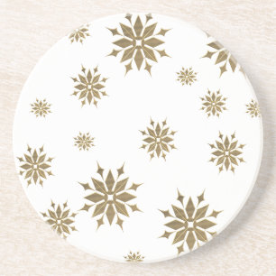 Posavasos Copos de nieve dorados