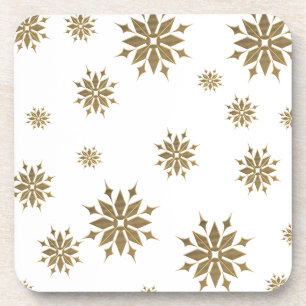 Posavasos Copos de nieve dorados