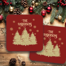 Copos de nieve dorados de pino