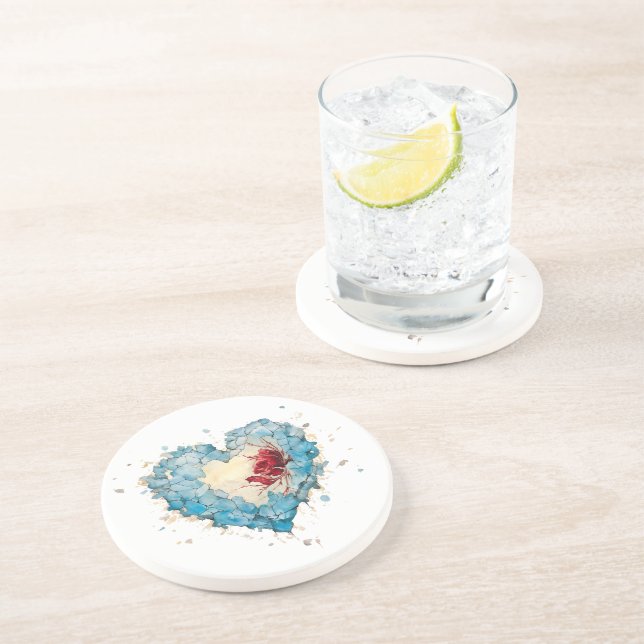 Posavasos Corazón congelado (Lado)