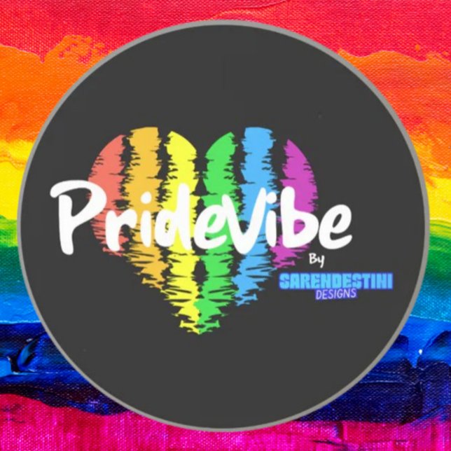 Posavasos Corazón de Arcoíris PrideVibe: Protege con Orgullo (Subido por el creador)