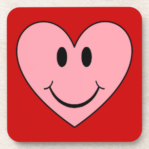 Posavasos Corazón de cara feliz