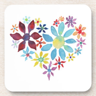 Posavasos Corazón de flores