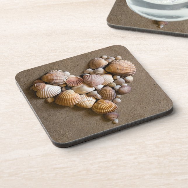 Posavasos Corazón de la tarjeta del día de San Valentín (Lado Izquierdo)