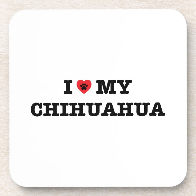 Posavasos Corazón de mi Chihuahua (Frente)
