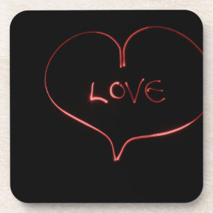 Posavasos Corazón de pintura clara