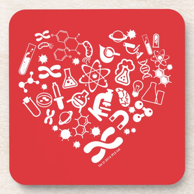 Posavasos Corazón del espacio y de la ciencia (Frente)