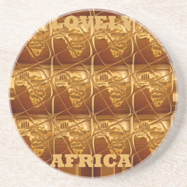 Posavasos Corazón dorado de África (Frente)