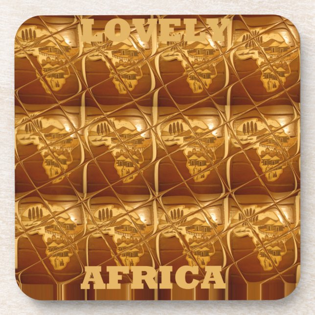Posavasos Corazón dorado de África (Frente)