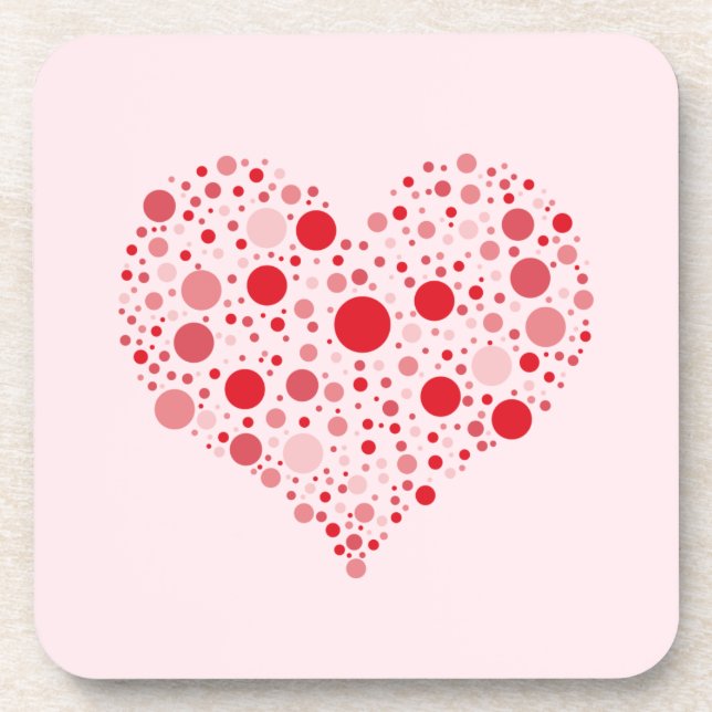 Posavasos Corazón en Puntos (Frente)