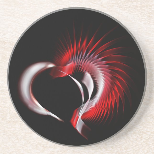 Posavasos Corazón metalizado (Frente)