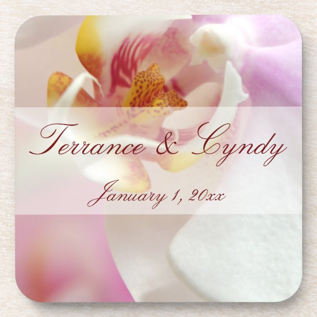 Posavasos Corazón Orquídea (Frente)