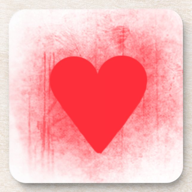 Posavasos Corazón rojo (Frente)