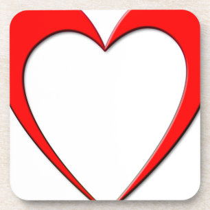 Posavasos Corazón Rojo
