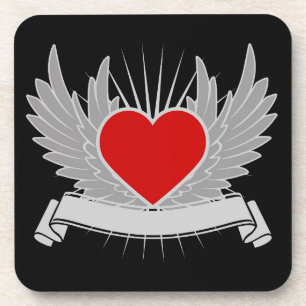 Posavasos Corazón rojo