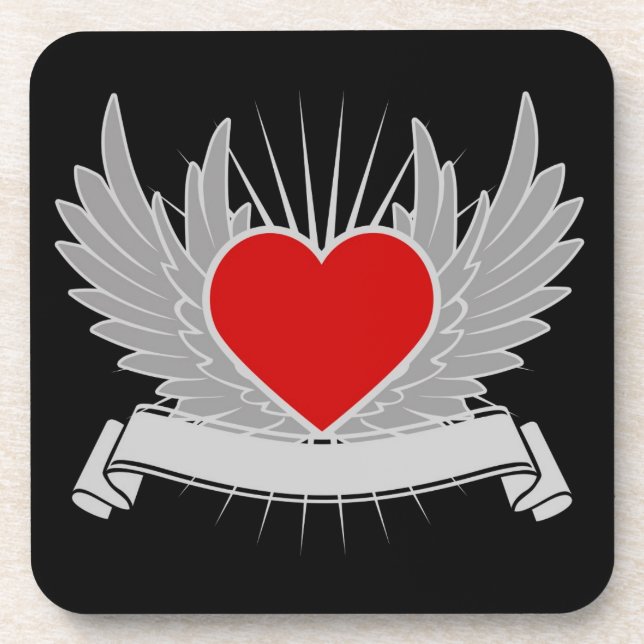 Posavasos Corazón rojo (Frente)