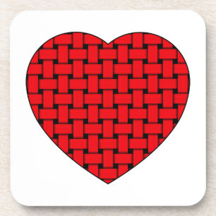 Posavasos Corazón rojo agitado