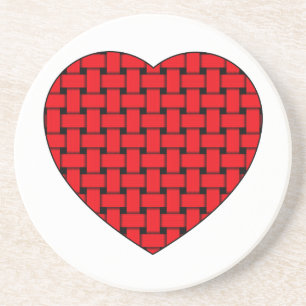 Posavasos Corazón rojo agitado