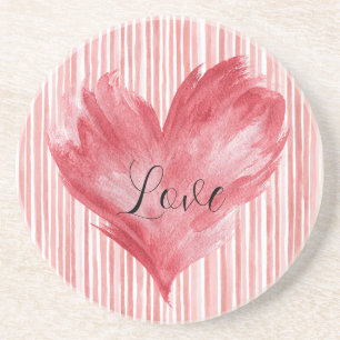 Posavasos Corazón Rojo Llama de Amor