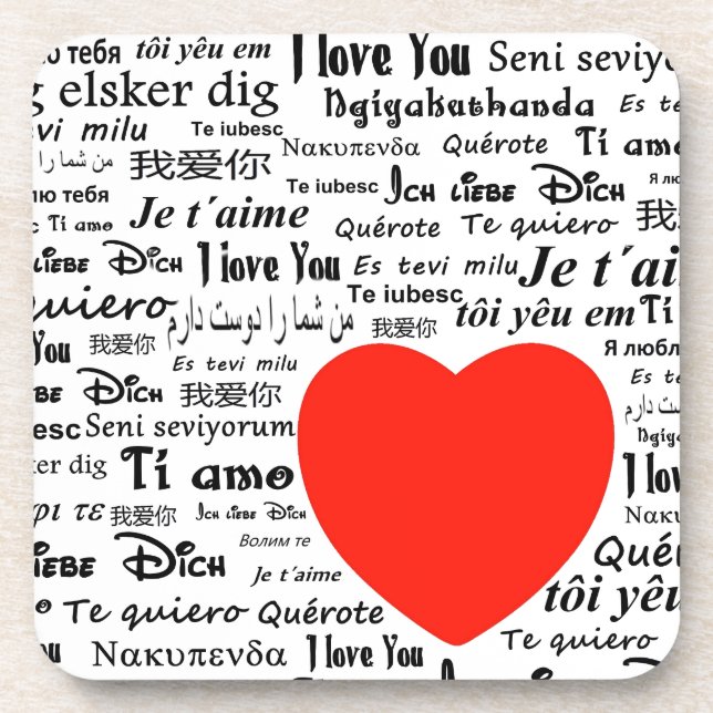 Posavasos corazón te quiero (Frente)