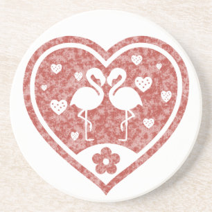 Posavasos Corazón texturizado Flamingo Love