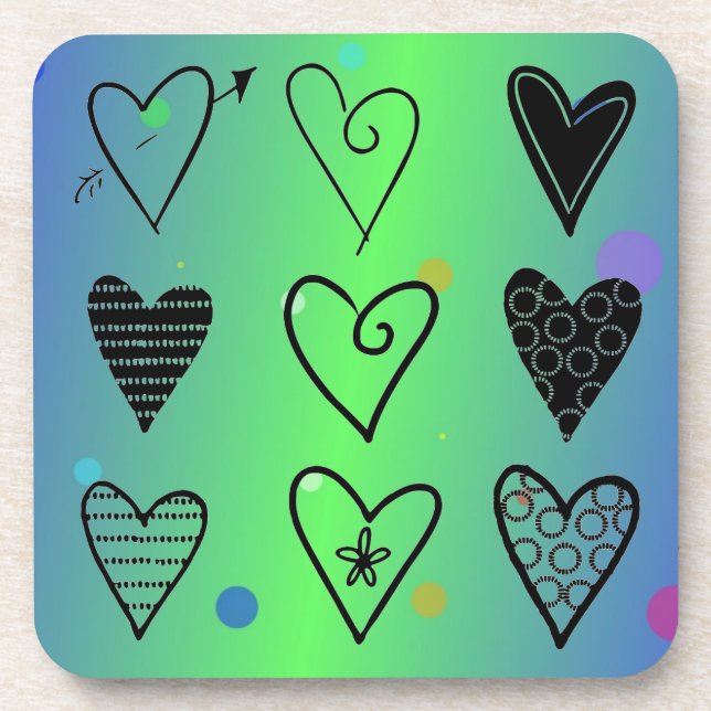 Posavasos Corazones (Frente)