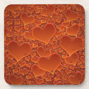 Posavasos Corazones anaranjados