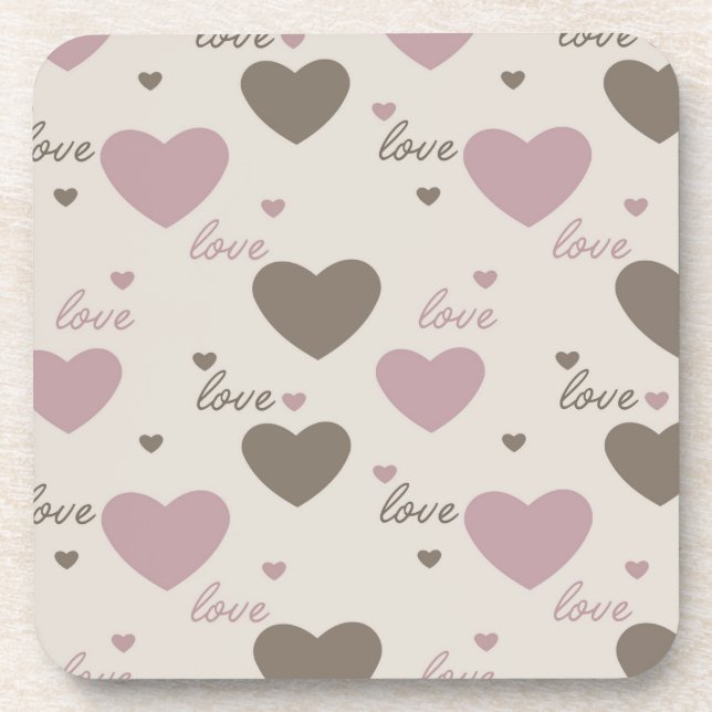 Posavasos Corazones de amor (Frente)