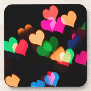 Posavasos corazones de arco iris