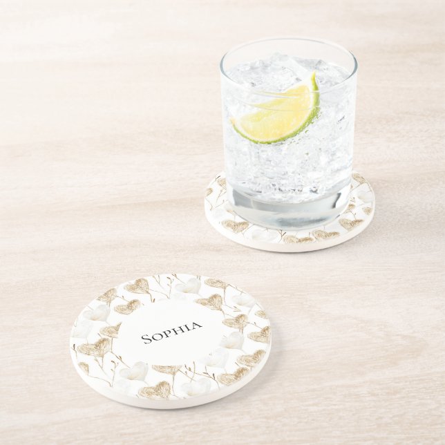 Posavasos Corazones de Boho de Cream Brown (Lado)