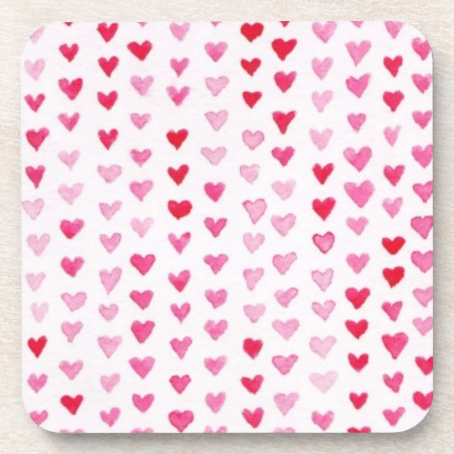 Posavasos Corazones de la acuarela (Frente)