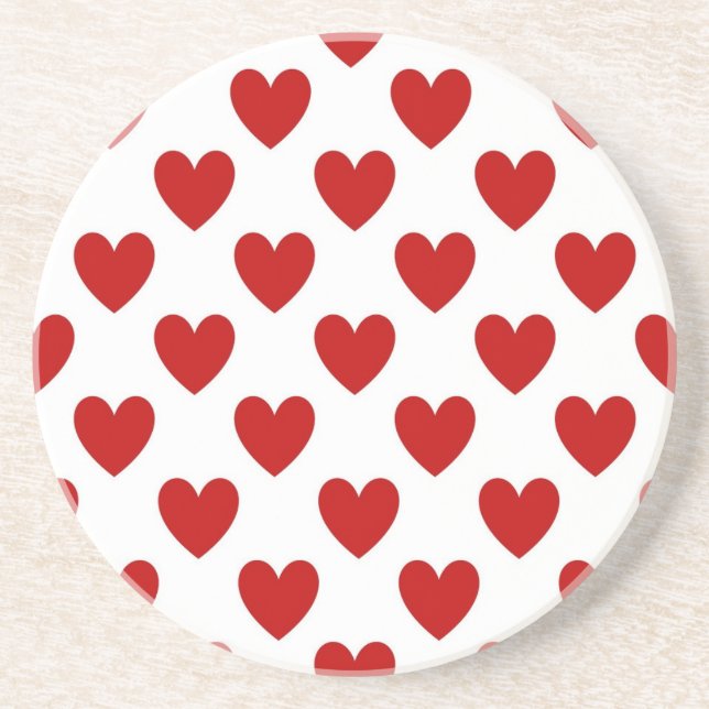 Posavasos Corazones de lunares Patrón (Frente)