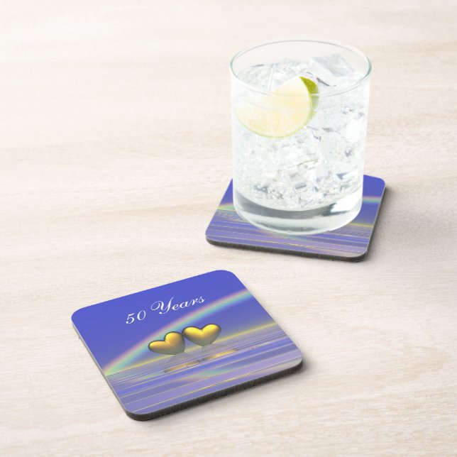 Posavasos Corazones de oro de 50 años (Lado Derecho)