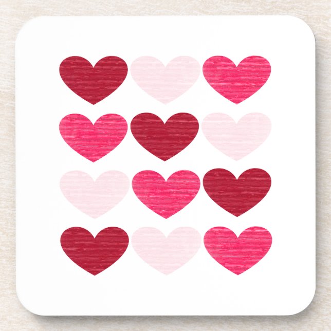 Posavasos Corazones de San Valentín (Frente)