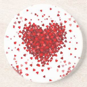 Posavasos corazones del día de San Valentín feliz