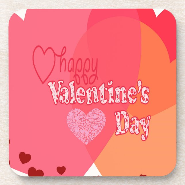 Posavasos Corazones día de San Valentín (Frente)