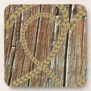 Posavasos Corazones entrelazados cuerda enredada romántica m