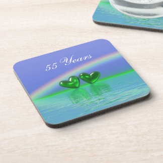 Posavasos Corazones Esmeraldas en el 55° aniversario