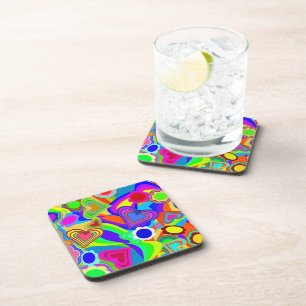 Posavasos Corazones Flores Groovy