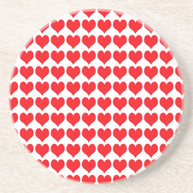 Posavasos Corazones rojos (Frente)