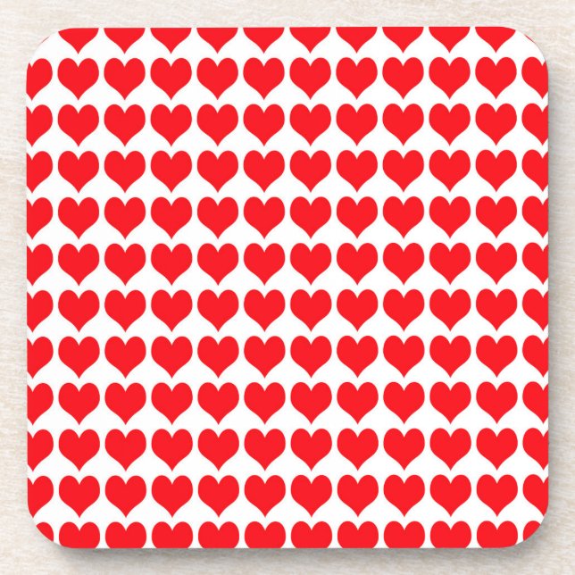 Posavasos Corazones rojos (Frente)