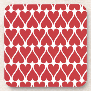 Posavasos Corazones rojos personalizares