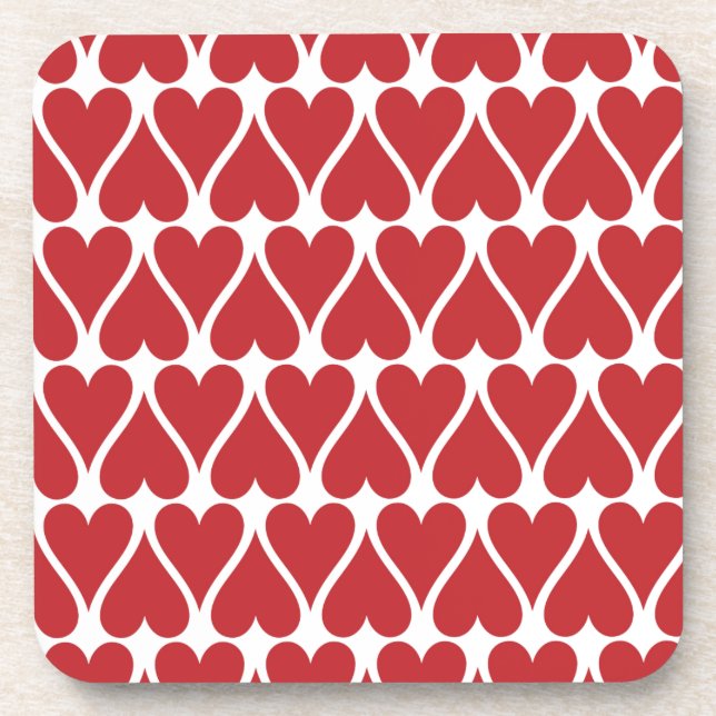 Posavasos Corazones rojos personalizares (Frente)