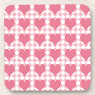 Posavasos Corazones rosados
