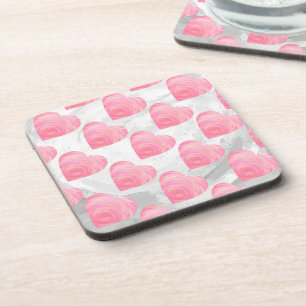 Posavasos Corazones rosados