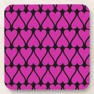 Posavasos Corazones rosados personalizares