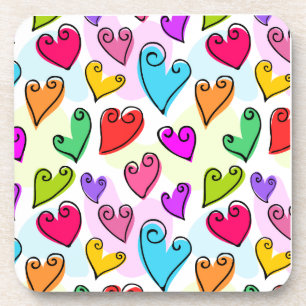Posavasos Corazones vibrantes, Día de San Valentín romántico