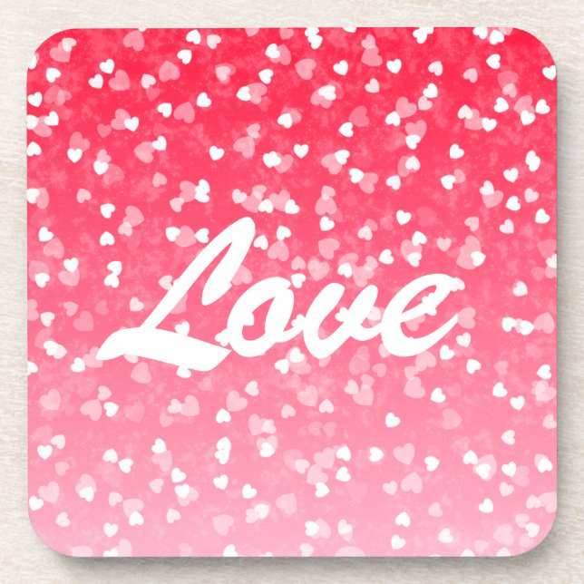 Posavasos Corazones y amor de San Valentín (Frente)